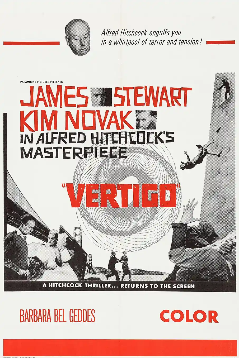 Vertigo | Movie Poster | Original 1958 Retro Film Art Print