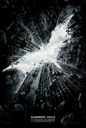 The Dark Knight Rises Gotham City Collapse Bat Symbol Movie Poster