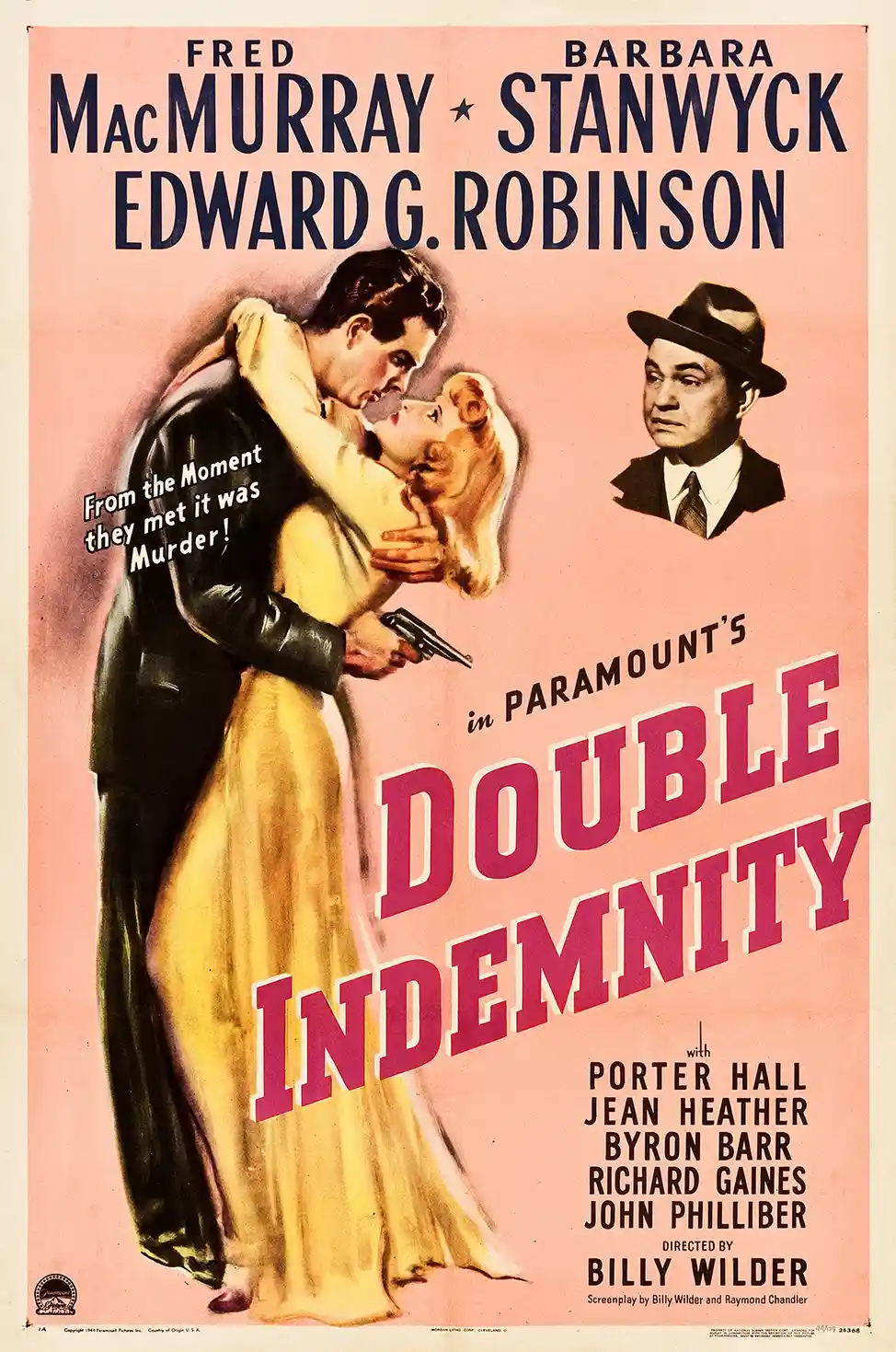 Double Indemnity | Movie Poster | Classic Film Noir Wall Art Print