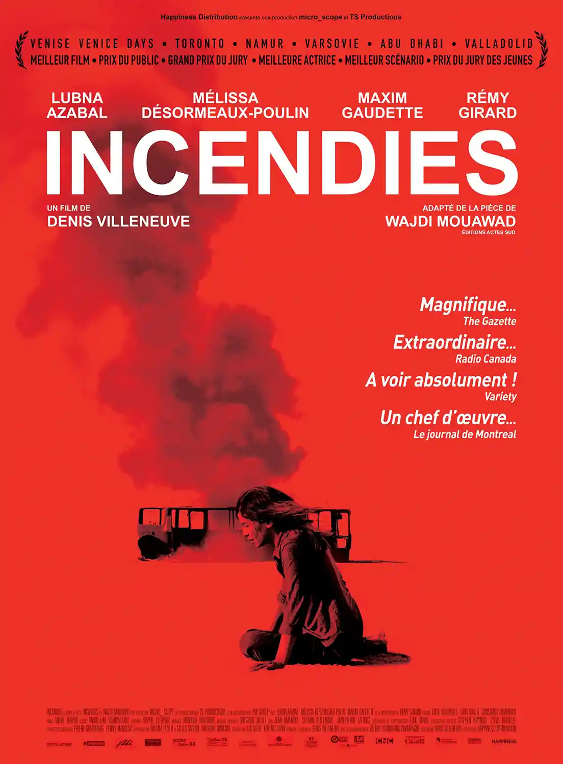 Incendies | Movie Poster | Denis Villeneuve Red Minimalist Art Print