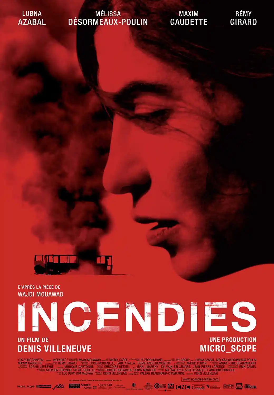 Incendies | Movie Poster | Denis Villeneuve Red Profile Art Print