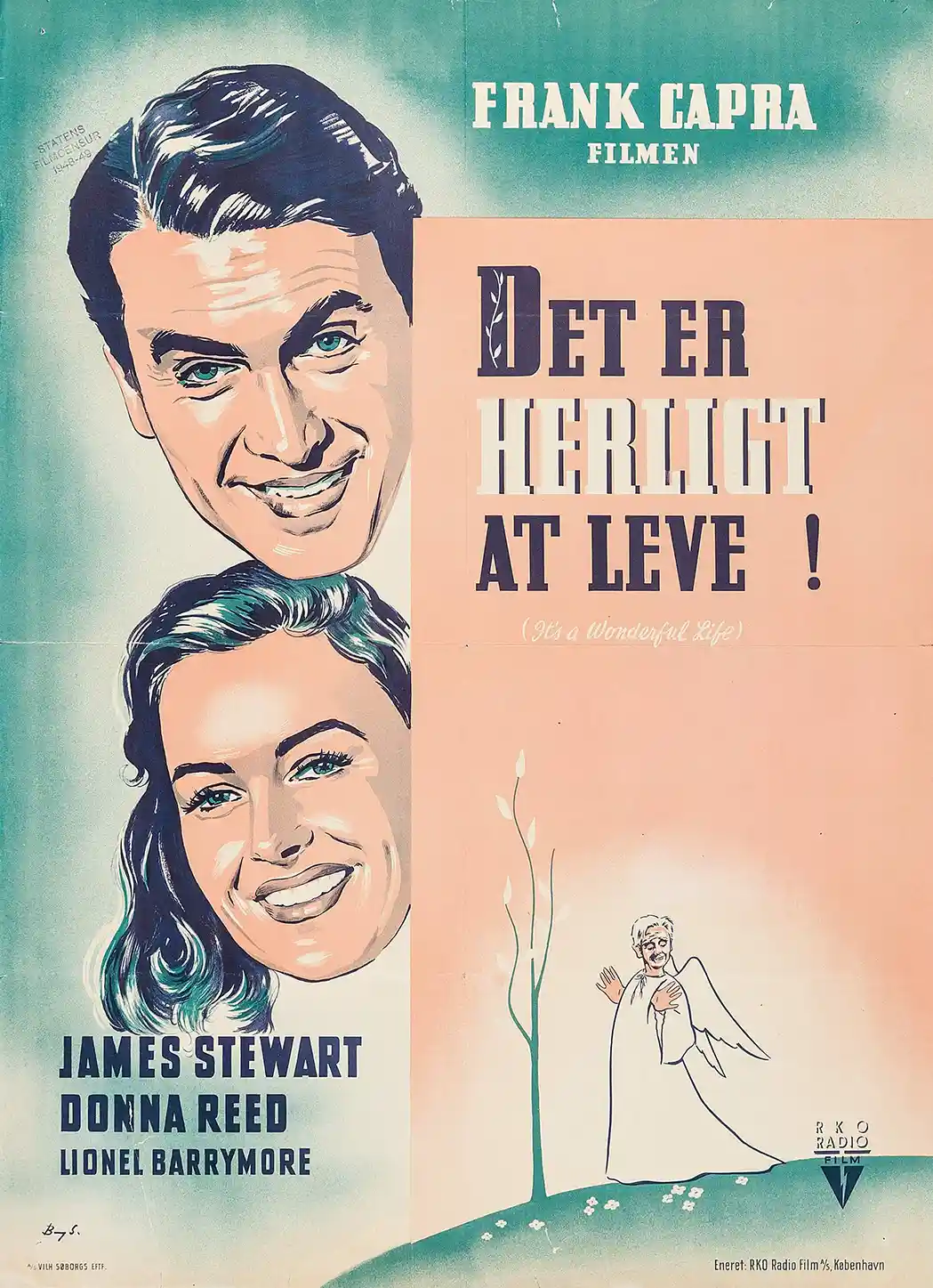 It's a Wonderful Life | Movie Poster | Danish Vintage Art Print