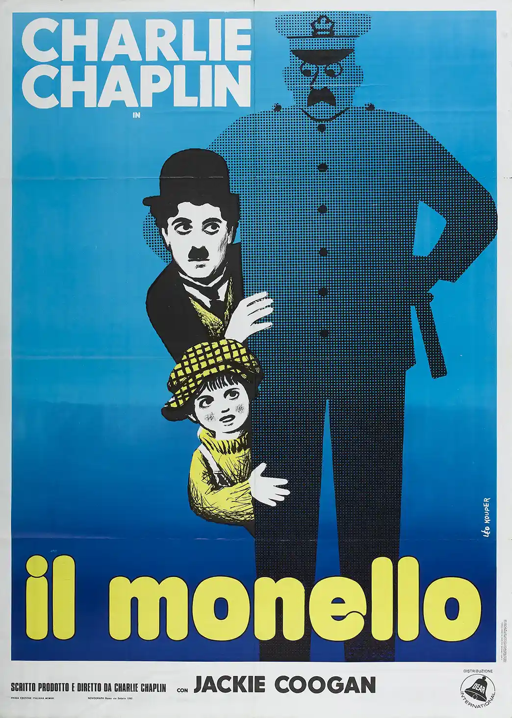 The Kid (1921) | Movie Poster | Retro Italian Charlie Chaplin Art