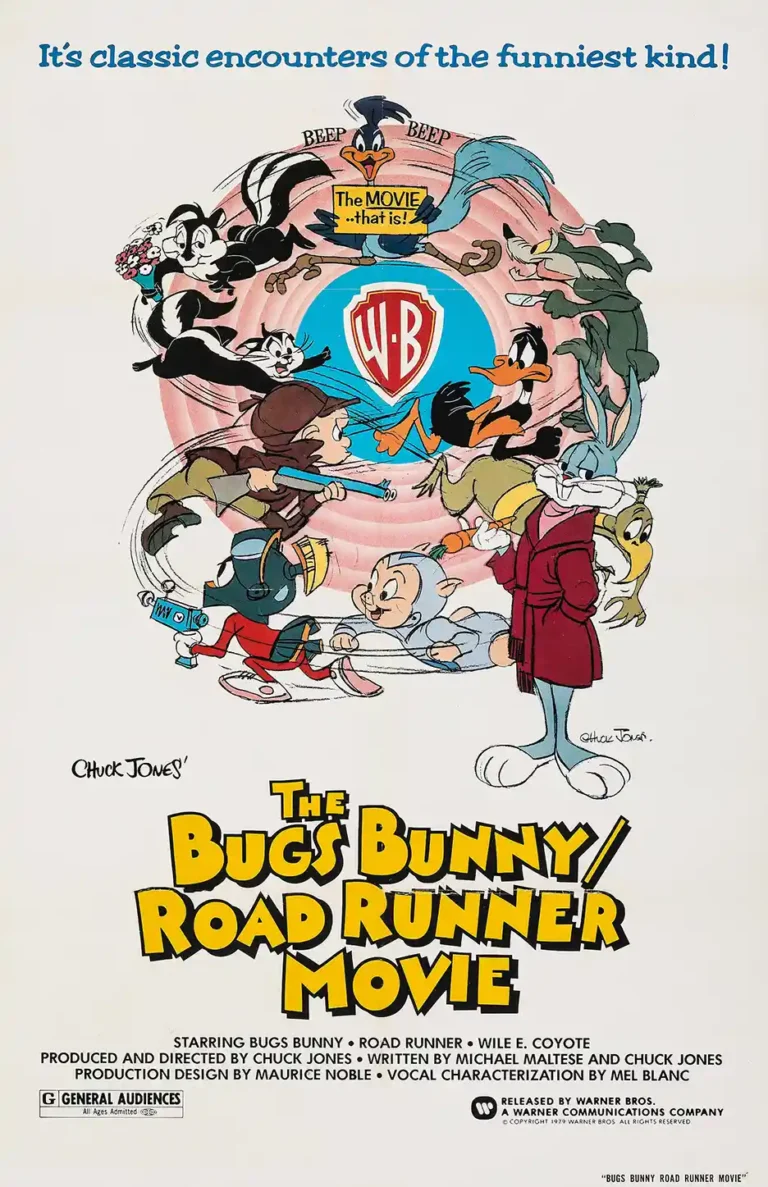 The Bugs Bunny/Road Runner Movie poster featuring an ensemble of Looney Tunes characters, including Bugs Bunny, Daffy Duck, and Road Runner.