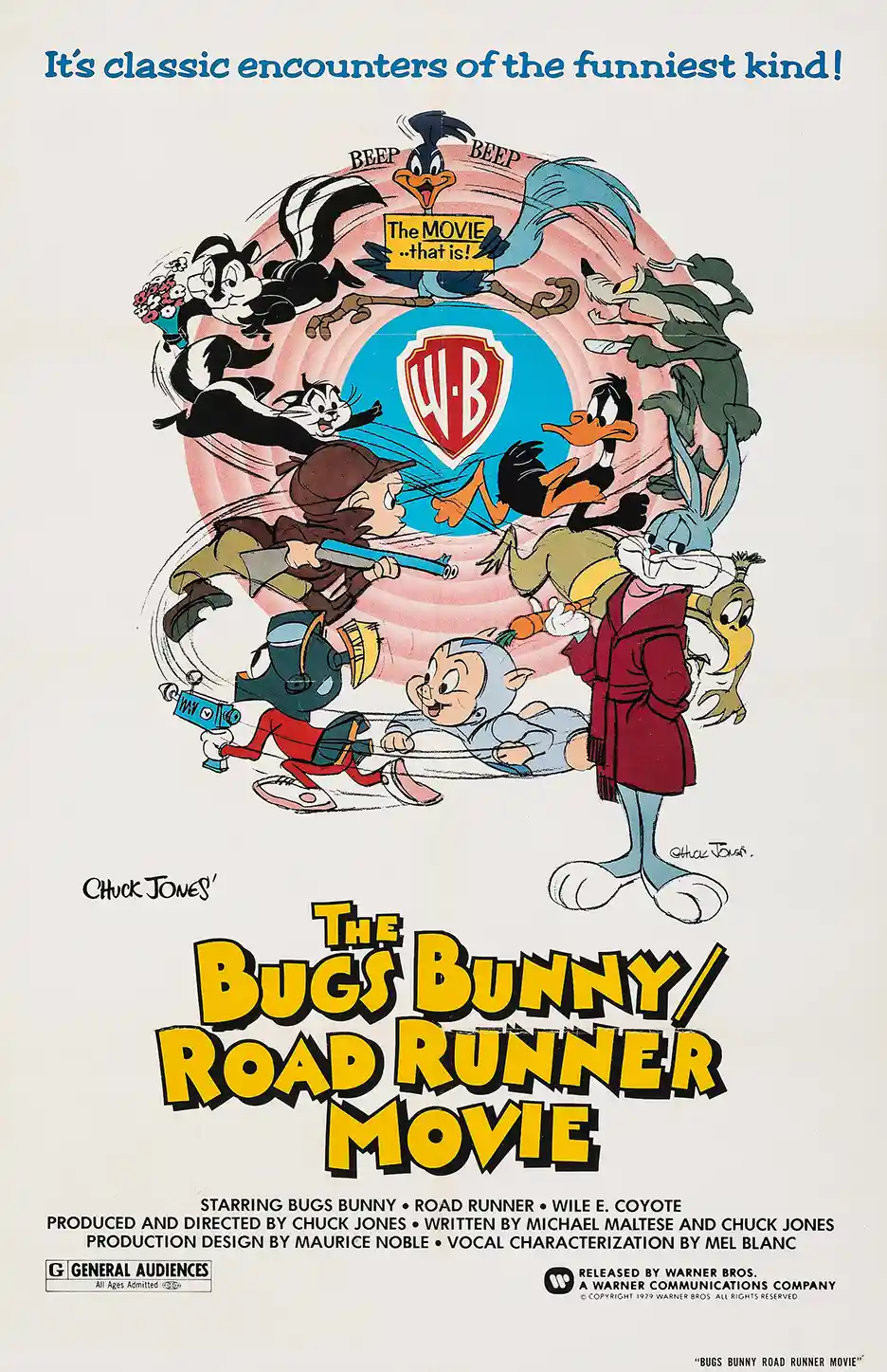 The Bugs Bunny/Road Runner Movie | Classic Cartoon Poster | Looney Tunes Ensemble Art