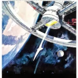 2001: A Space Odyssey Space Station Vintage Variant 1 Movie Poster