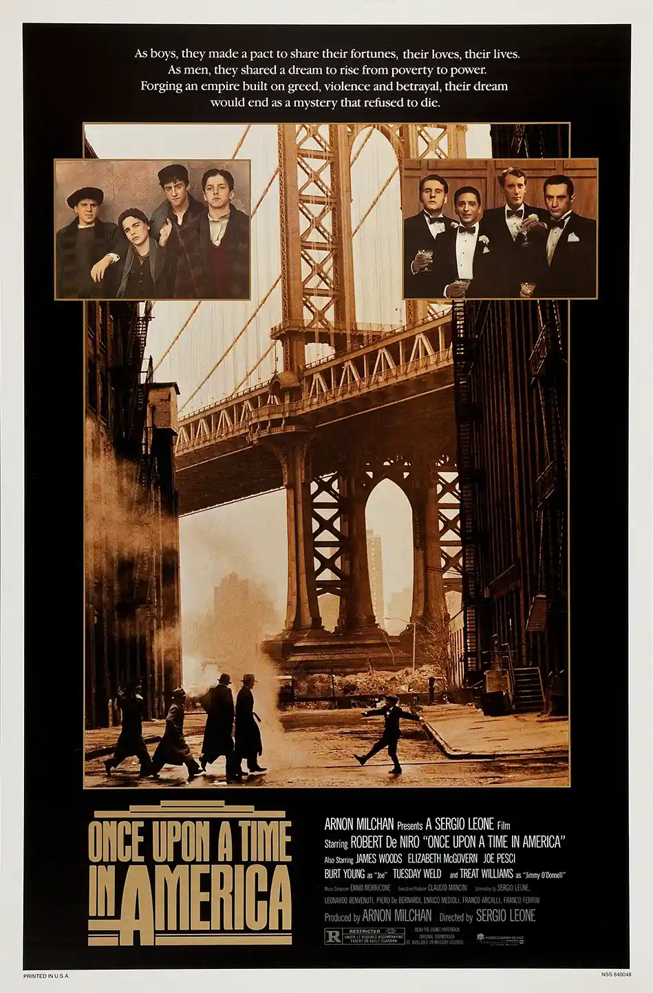 Once Upon a Time in America | Classic Film Poster | Sepia Manhattan Bridge