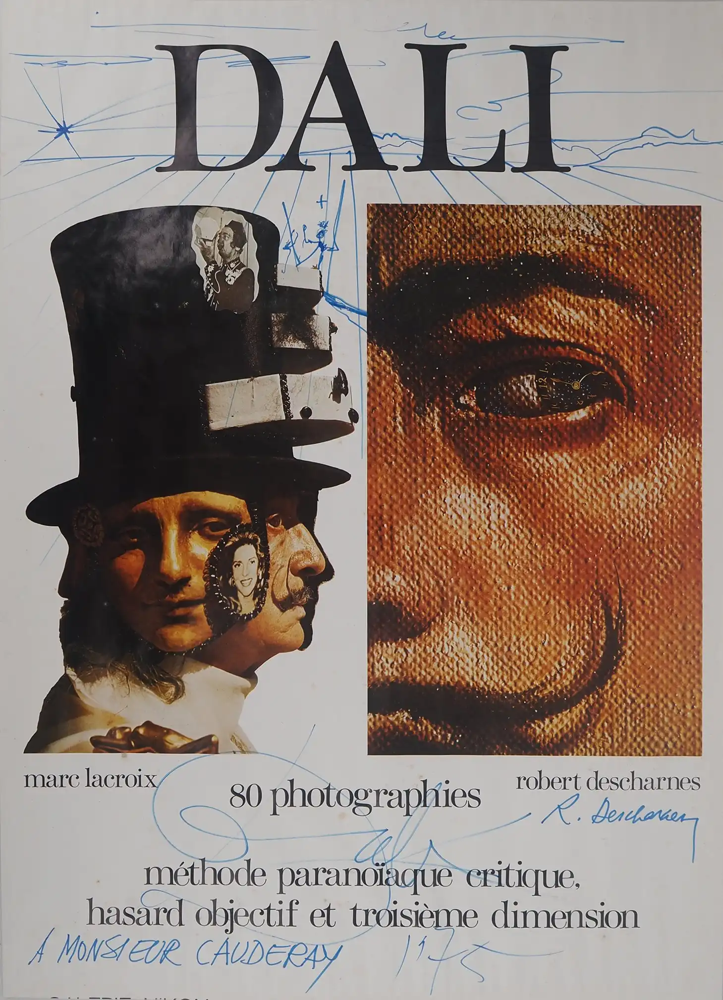 Salvador Dalí | Art Exhibition Poster | Surreal Collage & Top Hat Design