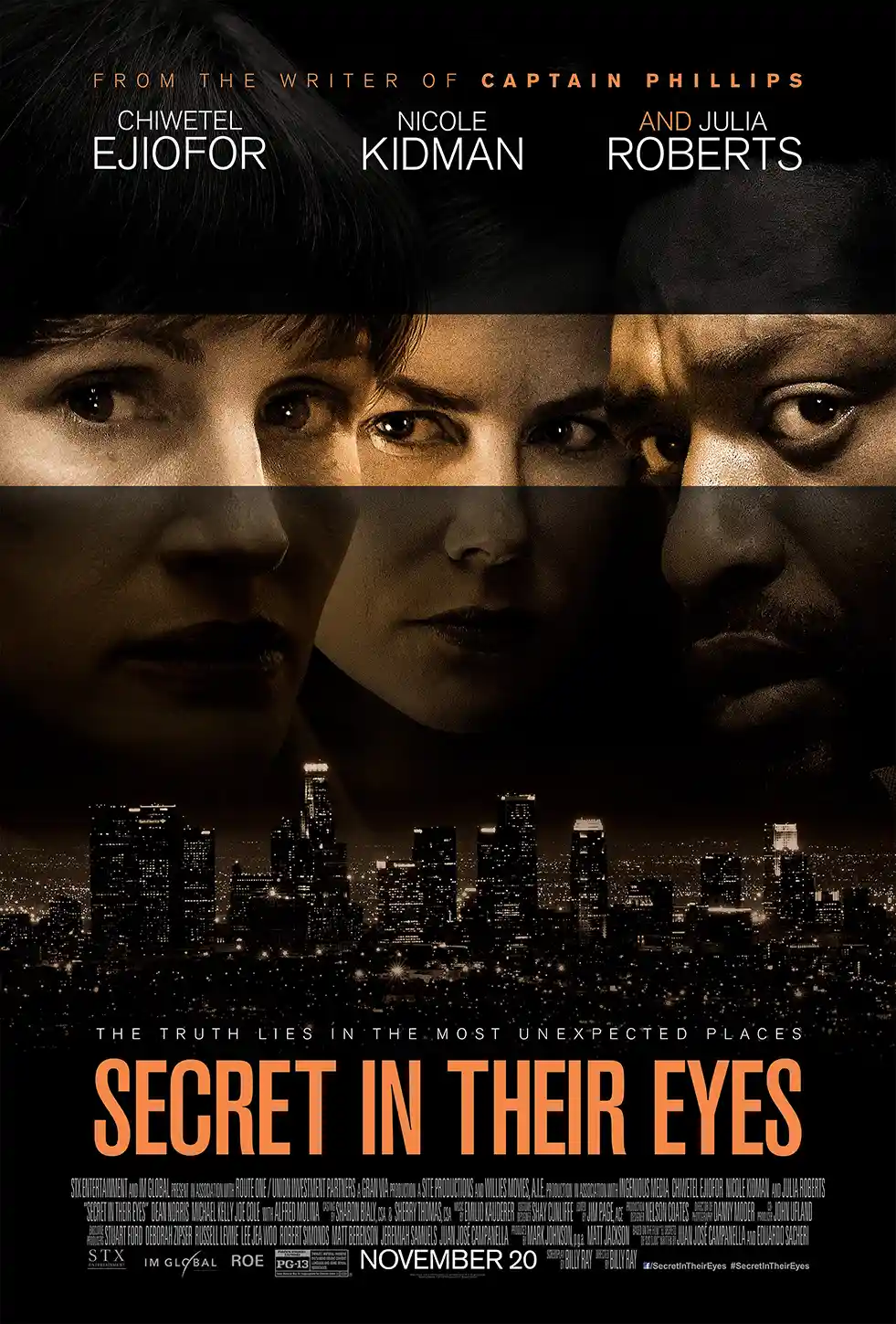 Secret in Their Eyes | Movie Poster | Chiwetel Ejiofor, Kidman & Roberts Art Print