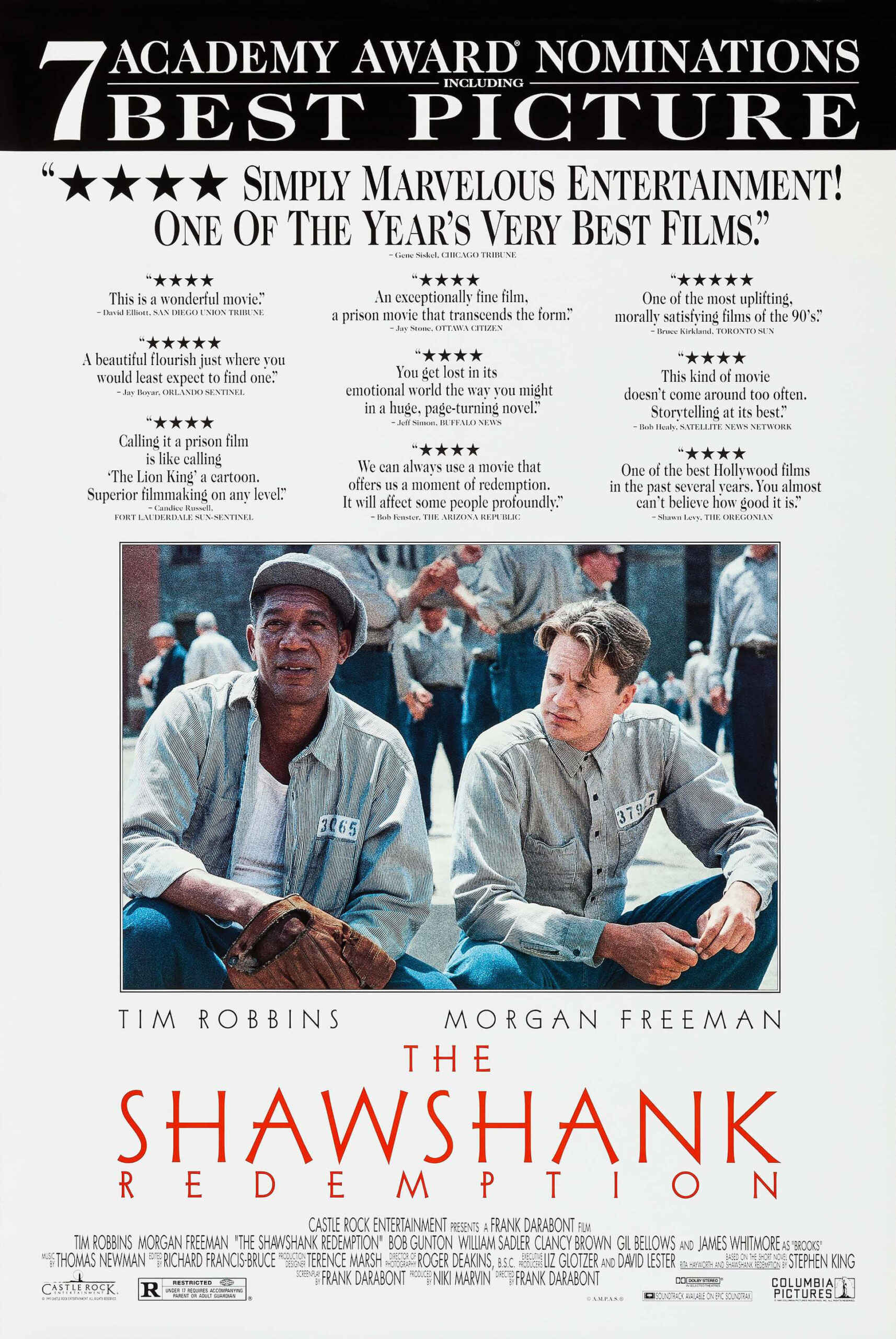 The Shawshank Redemption | Classic Movie Poster | Original Theatrical Art Print