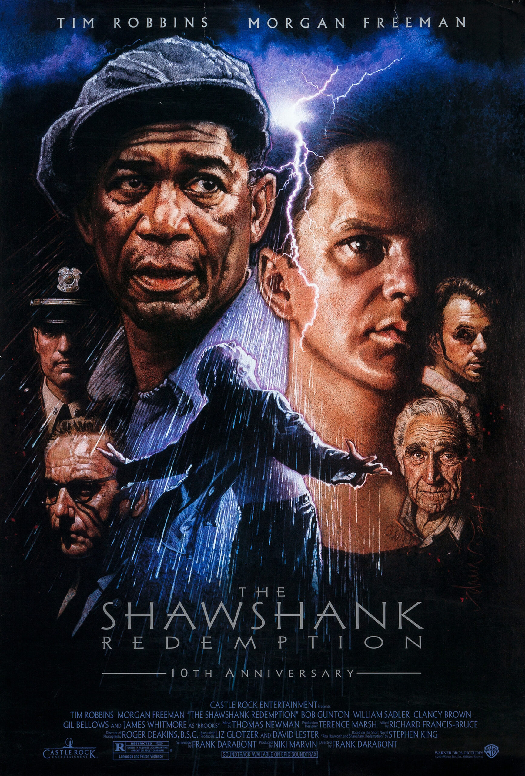 The Shawshank Redemption | Movie Poster | Iconic Andy Dufresne Rain Scene