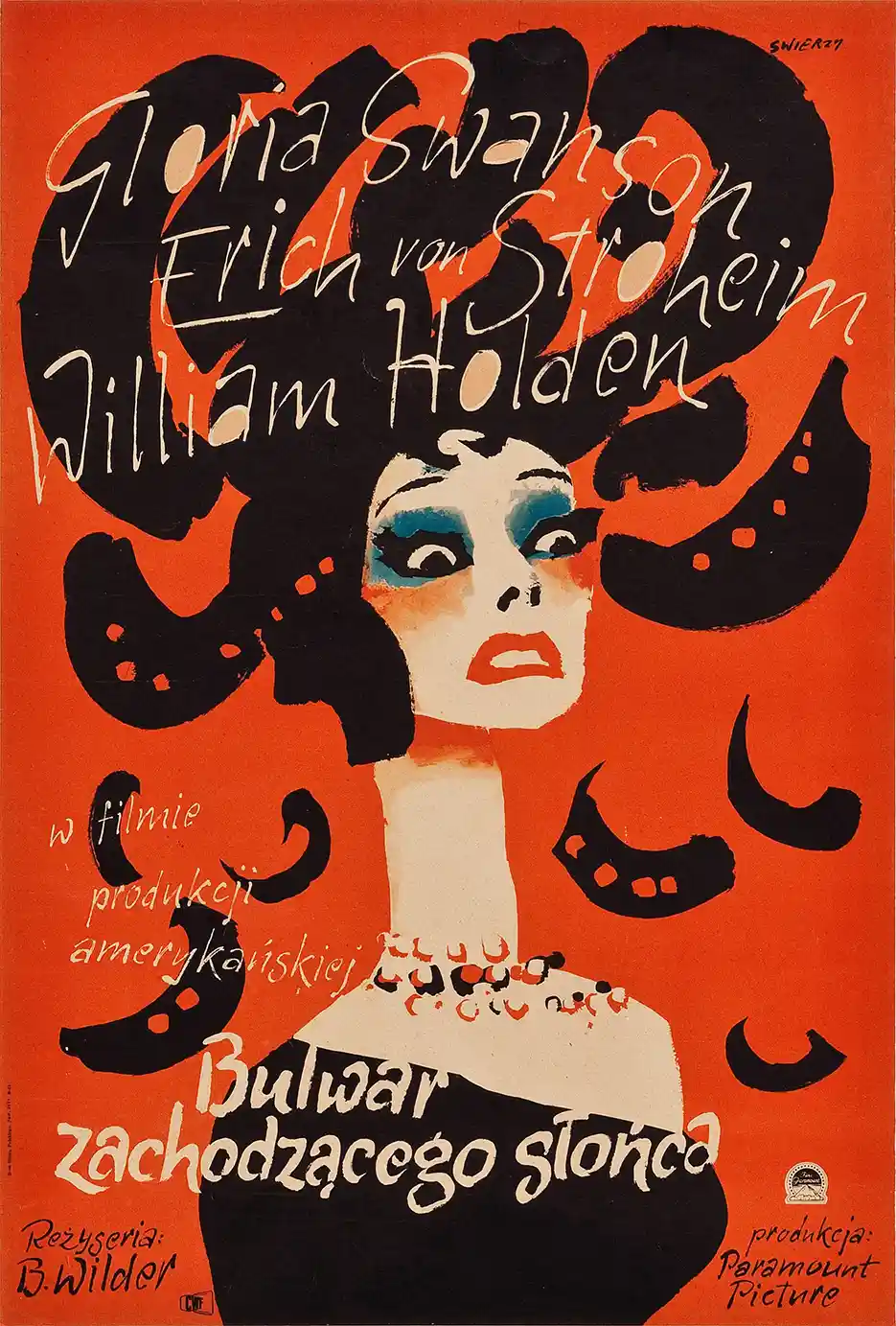 Sunset Boulevard | Movie Poster | Vintage Polish Expressionist Art