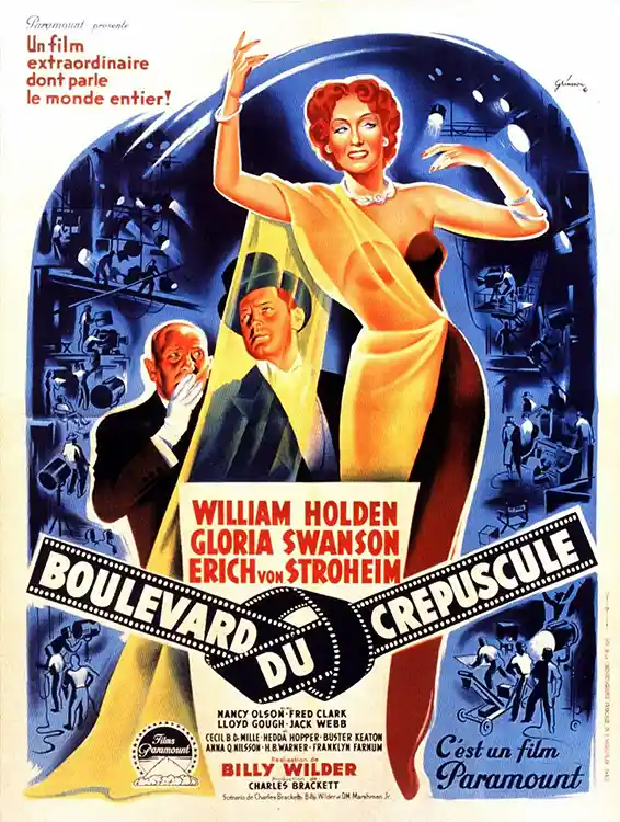 Sunset Boulevard | Classic Movie Poster | French Film Noir Art Print