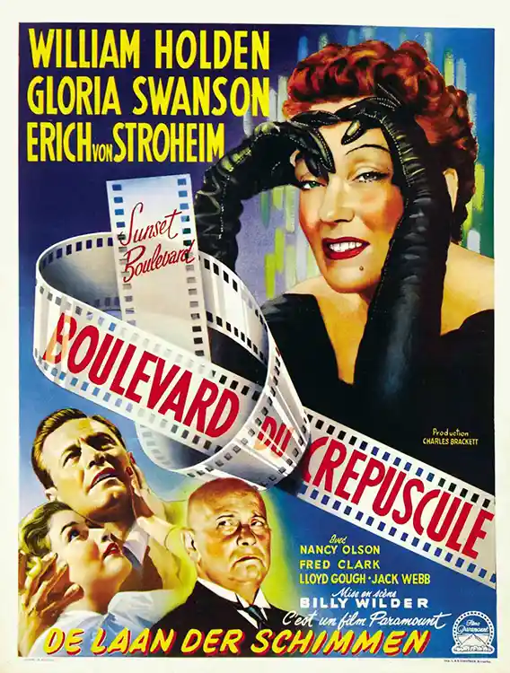 Sunset Boulevard | Movie Poster | Vintage Gloria Swanson Illustration