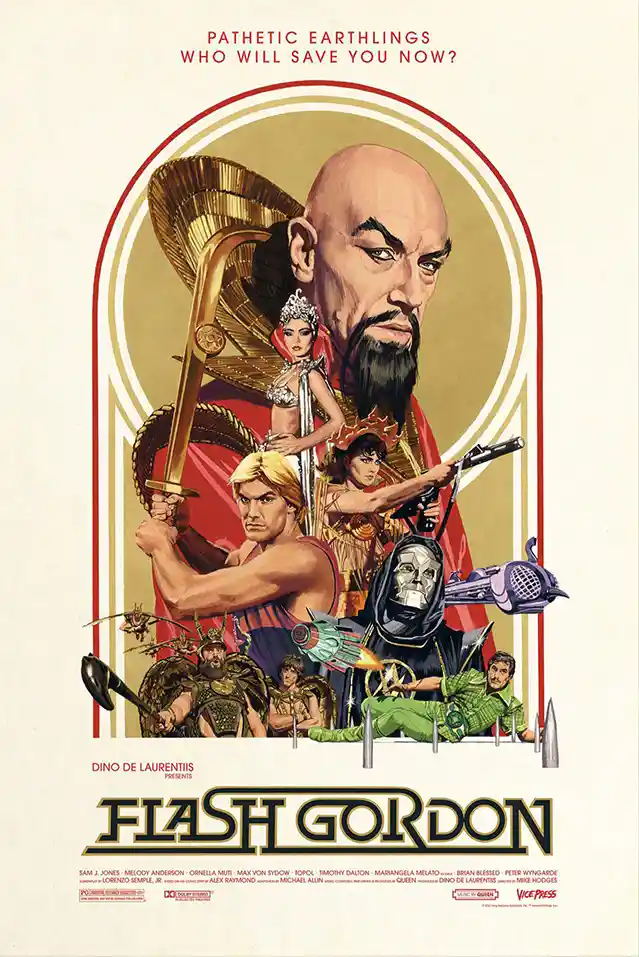 Flash Gordon | Movie Poster | Retro Art Deco Space Opera Print