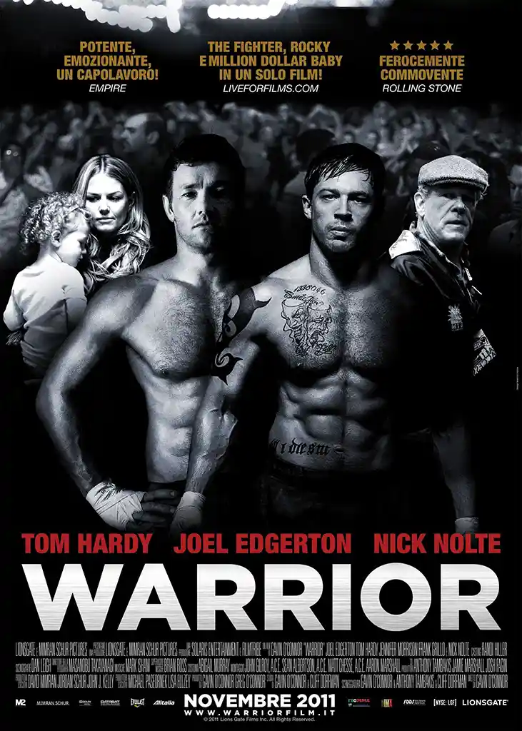Warrior (2011) | Movie Poster | Black & White Dramatic Fight Print