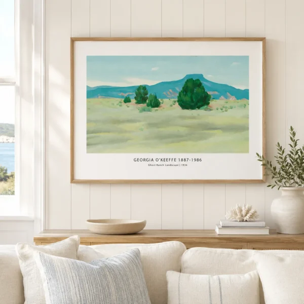 Ghost Ranch Landscape Print, O'Keeffe Desert Wall Art Print