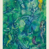 Marc Chagall, Abdallah et les êtres marins 1946 Art Print
