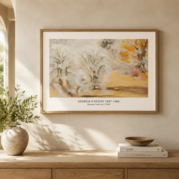 Abiquiu Trees Print, Georgia O'Keeffe New Mexico Wall Art Print