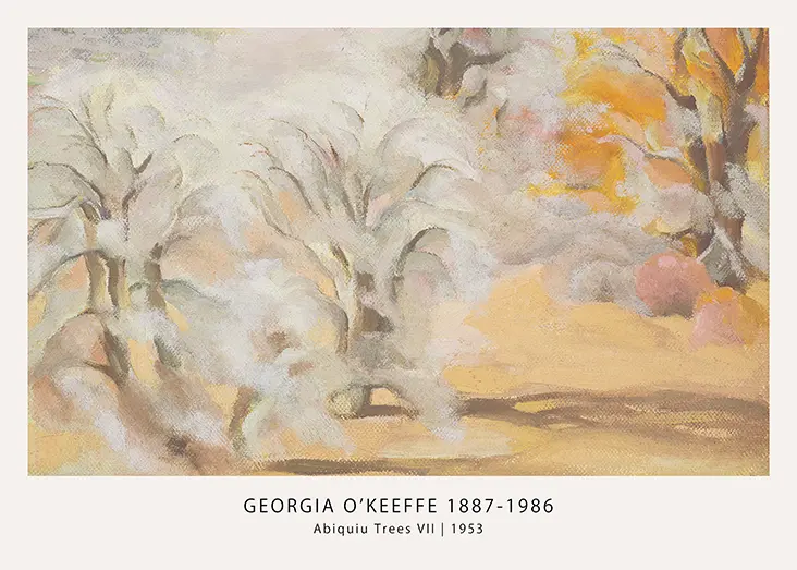 Georgia O'Keeffe Abiquiu Trees VII (1953) Art Poster