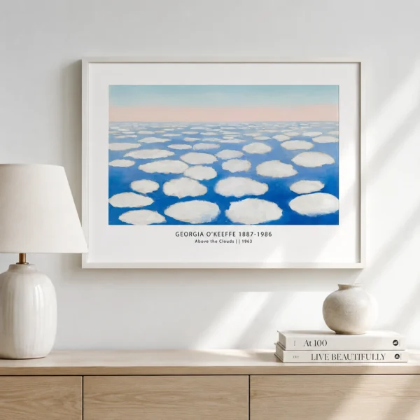 Above the Clouds Print, Georgia O'Keeffe Sky Horizon Art