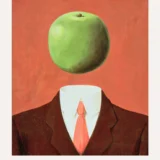 Magritte Apple Print, Abstract Idea Surrealist Wall Art Print