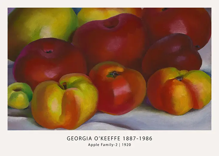 Classic Georgia O'Keeffe Apple Print - 1920 Modernist Still Life Art