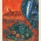 Marc Chagall Arbre bleu 1958 Surrealist French Art Print