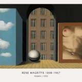 Magritte Attack Print, Bell Sphere Surrealist Wall Art Print