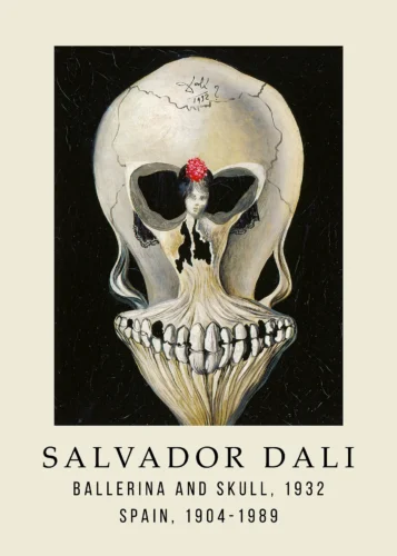 Salvador Dali Ballerina and Skull 1932 Surrealist Art Print