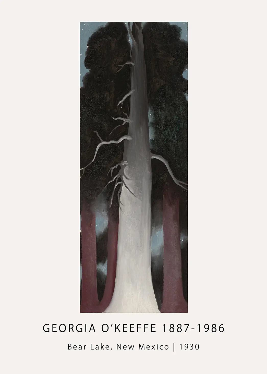 Classic Georgia O'Keeffe Art Print - Bear Lake New Mexico 1930 Wall Decor Classic Georgia O'Keeffe Art Print - Bear Lake New Mexico 1930 Wall Decor