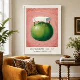 Beautiful Realities Print, Magritte Apple Wall Art Print
