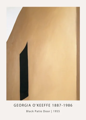 Black Patio Door Print, Georgia O'Keeffe Adobe Wall Art Print