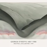Black Place Print, Georgia O'Keeffe Grey Pink Desert Art