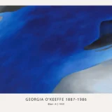 Blue A Print, Georgia O'Keeffe Minimal Abstract Wall Art Print
