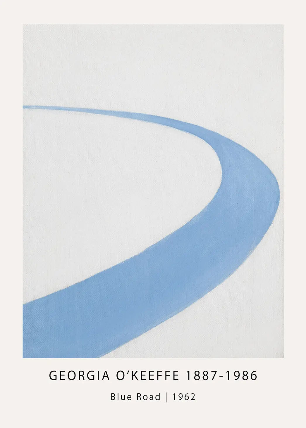 Classic Georgia O’Keeffe Blue Road - 1962 Abstract Gallery Poster