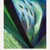 Blue Green Music Print, Georgia O'Keeffe Abstract Wall Art Print