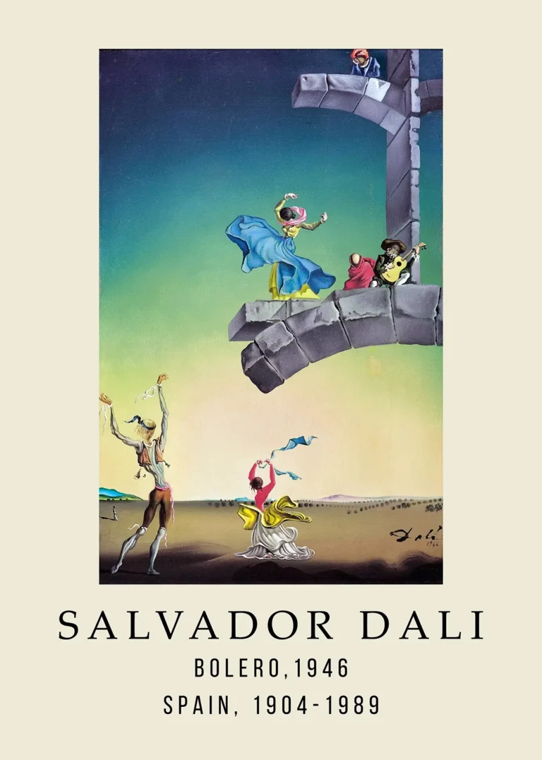 Salvador Dali Bolero 1946 — salvador Dali's Bolero 1946 art print features dancing figures and a