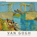 Arles Bridge Van Gogh Exhibition Poster, Pont de Langlois Print