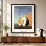 Memory 1942 Print, Magritte Marble Head Surrealist Art