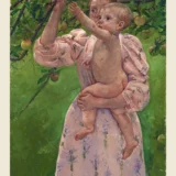 Child Picking a Fruit by Mary Cassatt Impressionist Art Print