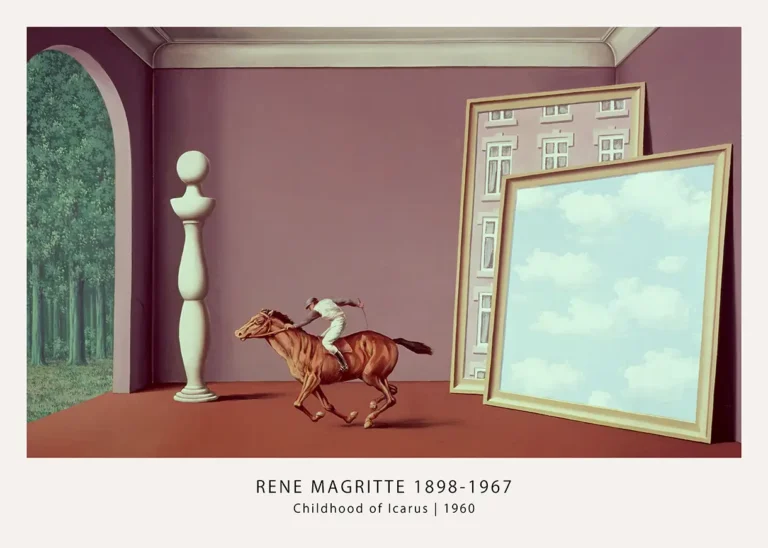 Childhood Icarus — childhood of Icarus print mixes a jockey on horseback with