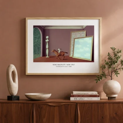 Magritte Childhood of Icarus – Iconic Surrealist decorative art print for curated interiors by MerchFuse