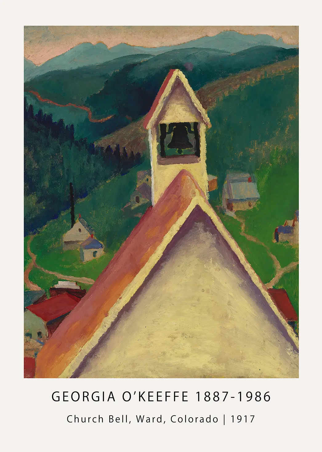 Georgia O'Keeffe Print - Church Bell Ward Colorado 1917 Wall Art Georgia O'Keeffe Print - Church Bell Ward Colorado 1917 Wall Art