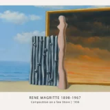 Composition on a Sea Shore Print, Magritte Coastal Wall Art Print