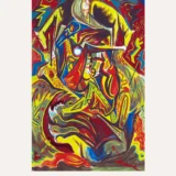 Jackson Pollock Composition with Woman 1941 Abstract Art Print