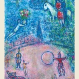 Marc Chagall Couple au cirque, 1980 Surrealist Circus Art Print