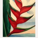 Crab's Claw Ginger Print, O'Keeffe Hawaii Flower Wall Art Print