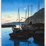 Dawn at Beppu Kawase Hasui Japanese Woodblock Art Print