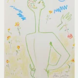 Jean Cocteau Fauna with Flowers 1957 Surrealist Art Print